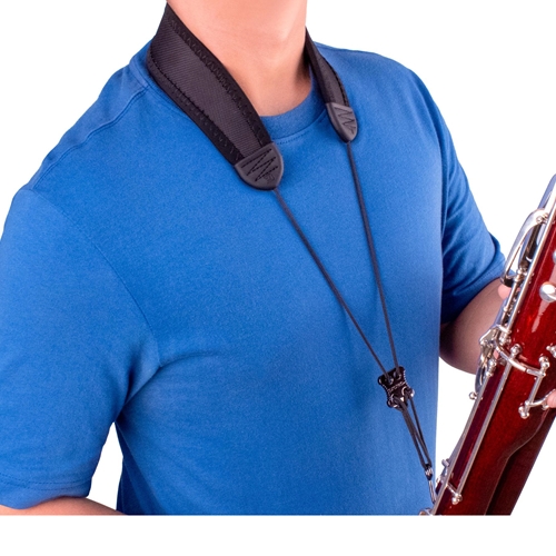 Protec NLS317 Bassoon Neck Strap - Less Stress Neoprene, Metal Slider & Open Hook