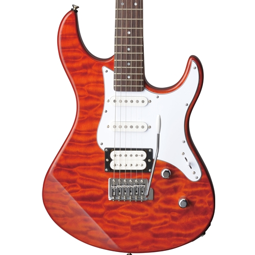 Yamaha Pacifica PAC212VQM Double Cutaway Quilted Top Electric Guitar, Caramel Brown