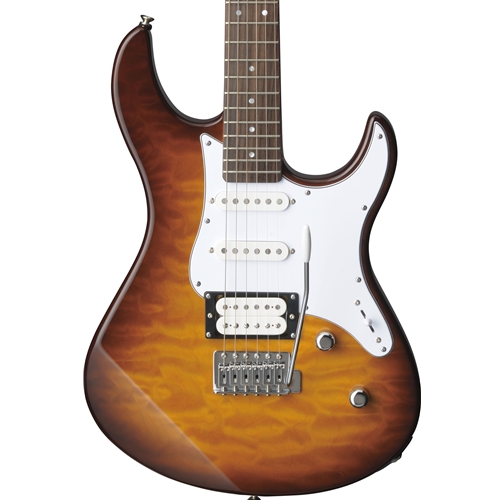 Yamaha Pacifica PAC212VQM Double Cutaway Quilted Top Electric Guitar, Tobacco Brown Burst