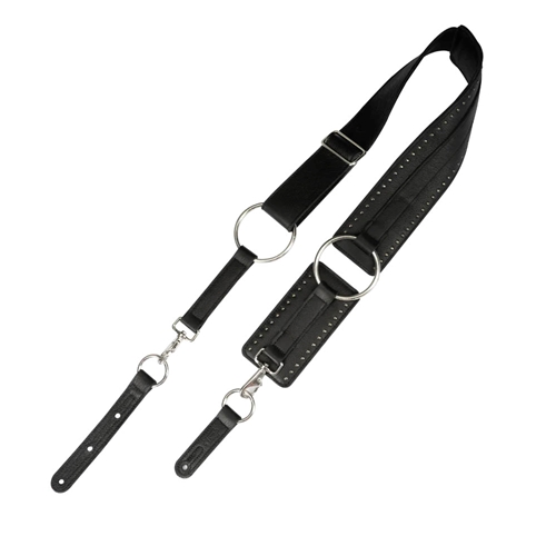 Levy's MG15BC-BLK Baldric Leather Guitar Strap - Black