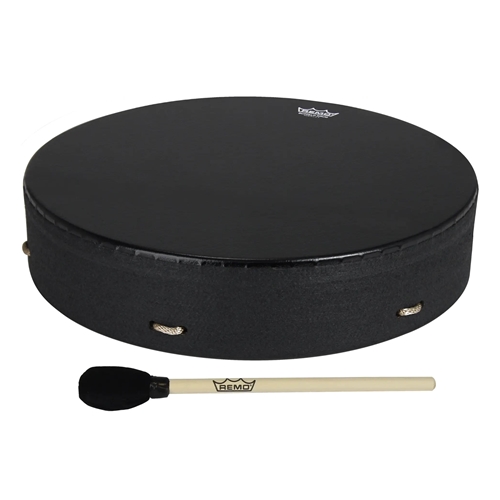 Remo E1-1316-BE 16" Bahia Buffalo Drum, Black