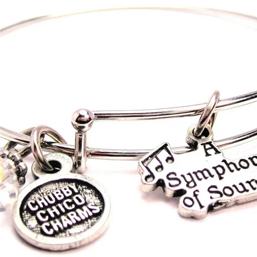 Chubby Chico Charms CH01050 A Symphony of Sounds Expandable Bangle Bracelet