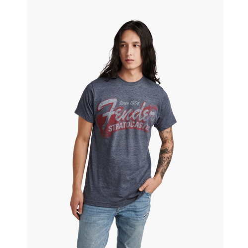 9101290 Fender Since 1954 Strat T-Shirt, Blue Smoke