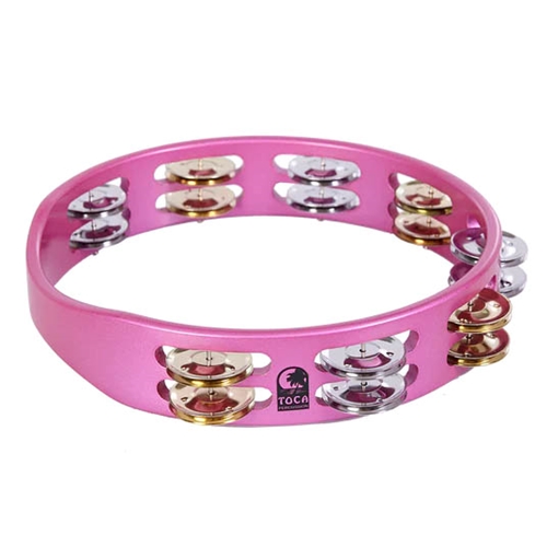 Toca TCT10-PH 10" 8 Double Row, Matte Pink Haze Tambourine