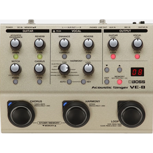 Boss  VE-8 Acoustic Singer Vocal & Guitar Effects Pedal