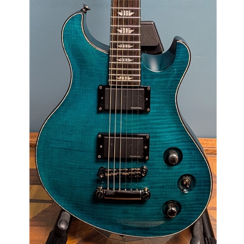 Used Charvel Desolation DC-2 ST Electric Guitar, Blue Smear