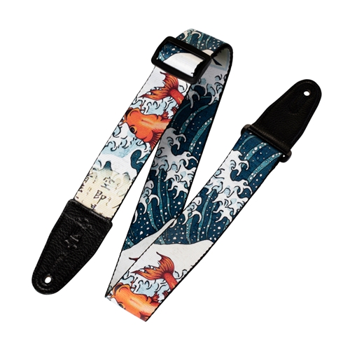 Levy's MPD2-016 2" Polyester Guitar Strap, Koi Fish