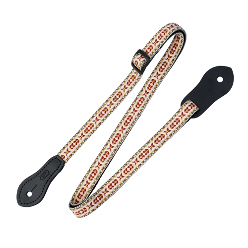 Levy's MJ19UKE-001 1/2" Red and Yellow Jacquard Ukulele Strap