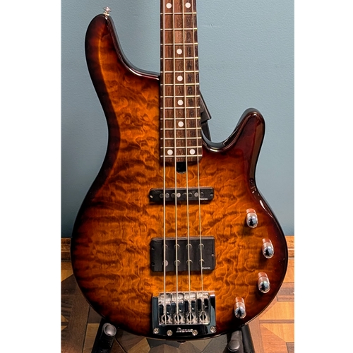Used Ibanez 4-String RDGR Electric Bass Guitar, Tobacco Sunburst