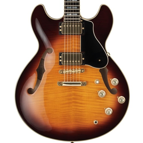 Yamaha SA220 Semi-Hollow Body Electric Guitar, Brown Sunburst
