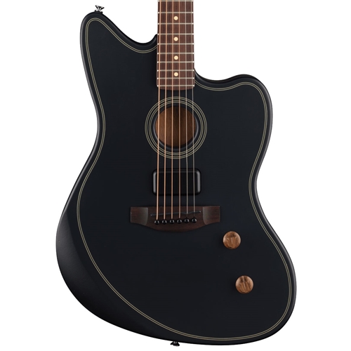 Fender Acoustasonic Standard Jazzmaster Electric Guitar, Black