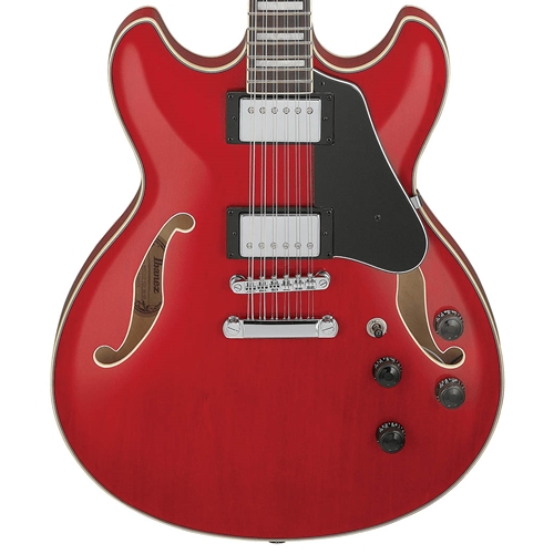 Ibanez AS7312 Artcore 12-String Semi-Hollowbody Guitar, Trans Cherry Red