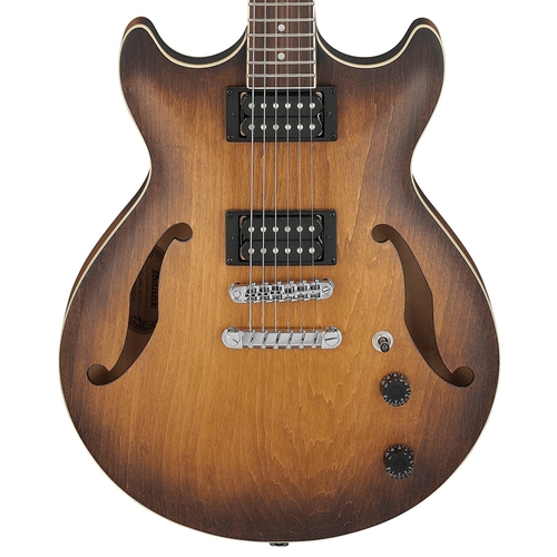 Ibanez AM53 Semi-Hollowbody Guitar, Tobacco Flat