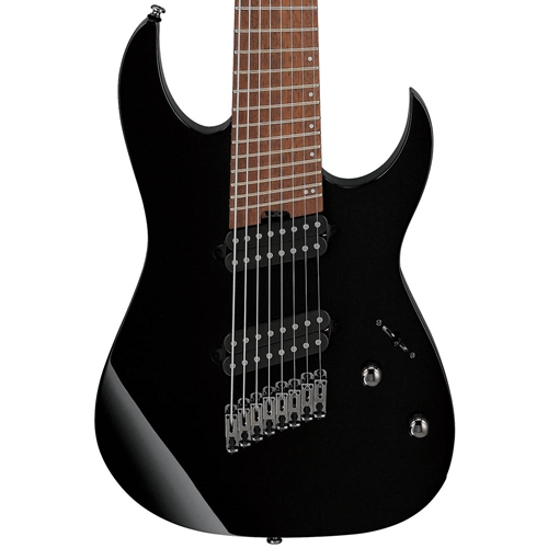 Ibanez RGMS8 Multi-Scale 8-String Electric Guitar, Black