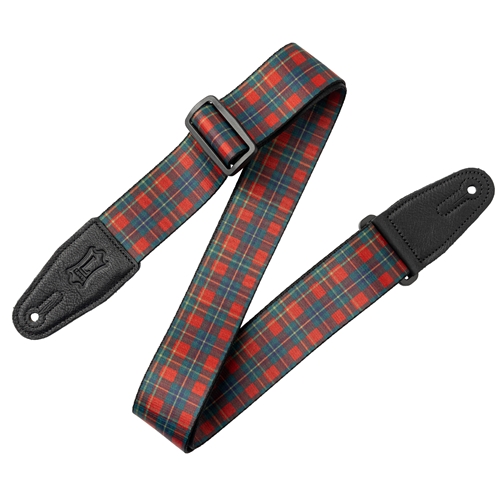 Levy's MP2HDY-001 Plaid Christmas 2" Poly Guitar Strap