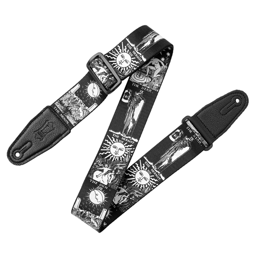Levy's MP2CVY-003 Tarot - Black and White, Clairvoyant Series 2" Poly Guitar Strap