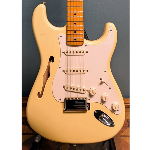 Fender C-10725 Used Eric Johnson Thinline Strat, Vintage White w/HS Case