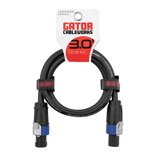 CableWorks GCWC-SPK-03-2TL 3 Foot Twist Lock Connector Speaker Cable