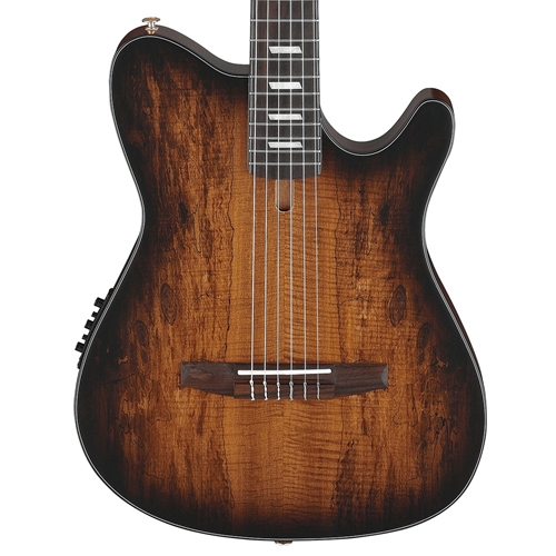 Ibanez FRH20SMN Thinline Spalted Maple Nylon Acoustic Guitar with Electronics