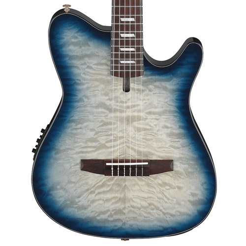 Ibanez FRH20QMN Thinline Quitled Maple Nylon Acoustic Guitar with Electronics