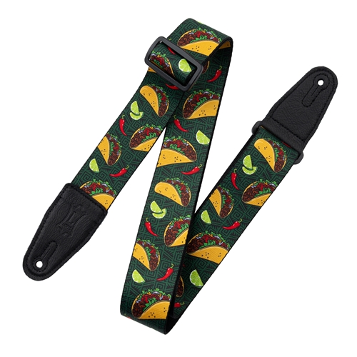 Levy's MP2TG-005 Green Taco Time - Tasty Grooves Poly Guitar Strap
