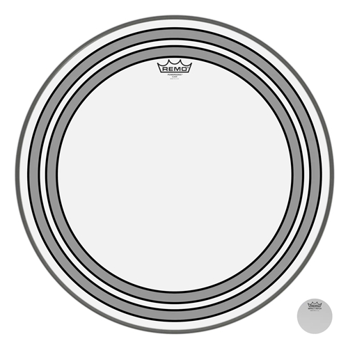 PW-1322-00 Remo 22" Powersonic Clear w/Subsonic Dampening Rings