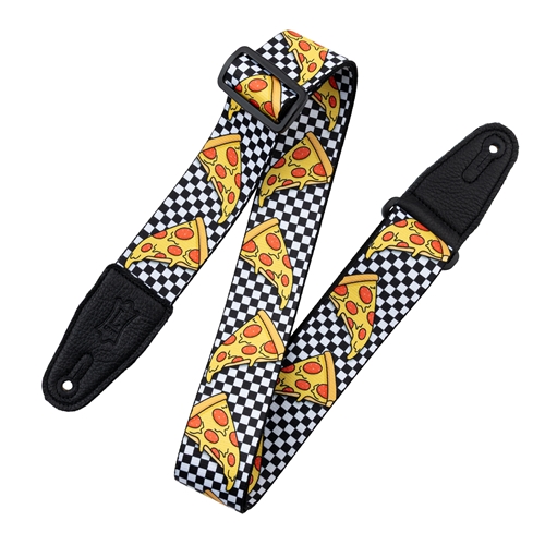 Levy's MP2TG-003 Checkered Pizza Party - Tasty Grooves Poly Guitar Strap