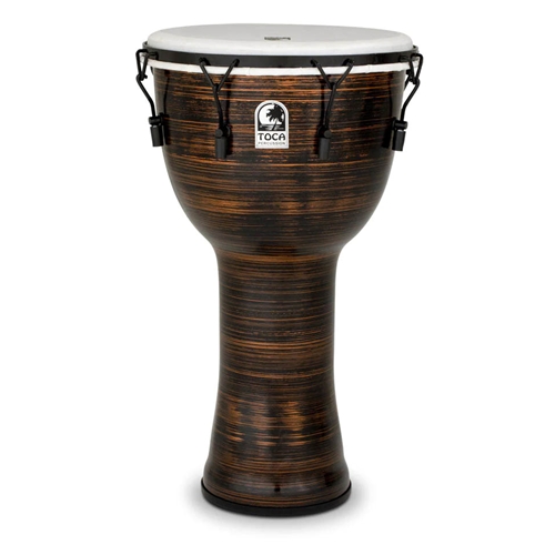 Toca TF2DM-14SCB 14" Freestyle II Djembe, Spun Caooper, Mechanically Tuned. W/Bag