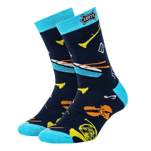 Levy's LVY-SOCK-BNO Unisex Band and Orchestra Pattern Crew Socks
