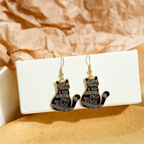 Music Gift RE55 Beautiful Meowsic to My Earrings