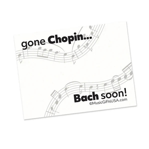 Music Gift PIN065 Gone Chopin Bach Soon Post-it Notes