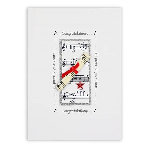Music Gift MU49 Congratulations on Passing your Exam Card