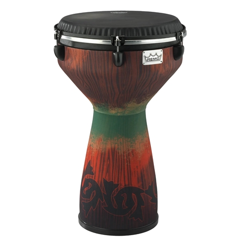 Remo DJ-7113-60 Flareout 13" Key-Tuned Djembe Savannah Red