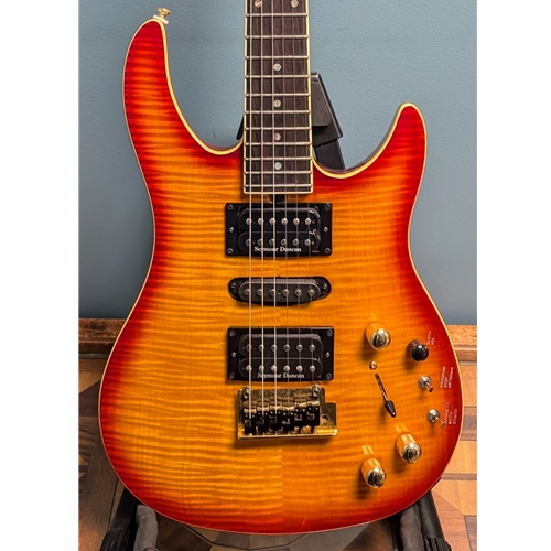 Used Brian Moore IM HSH Solid Body Electric Guitar, Sienna Sunburst