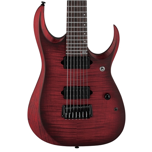 Ibanez RGD721FA RG Standard Electric Guitar, Stained Wine Red Burst Flat