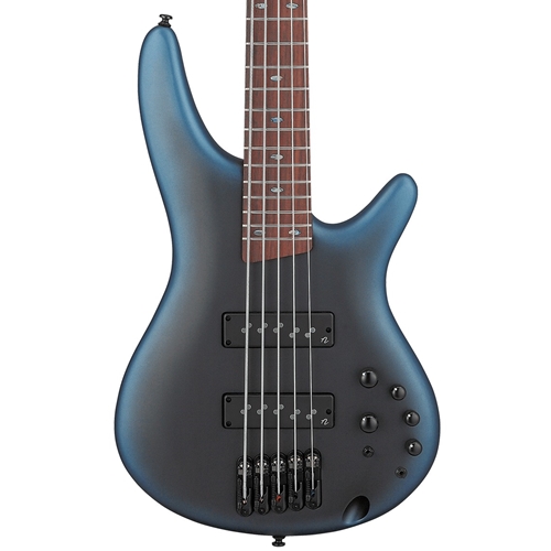 Ibanez SR505N 5-String Electric Bass Guitar, Midnight Arctic Ocean Matte