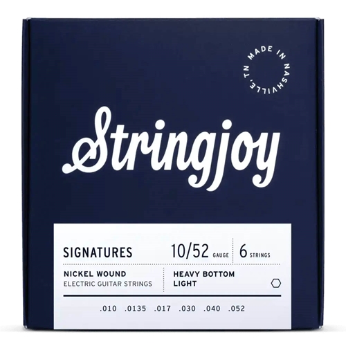 String Joy SJ-HVY10 Heavy Bottom Light Gauge (10-52) Signatures Nickel Wound Electric Guitar Strings