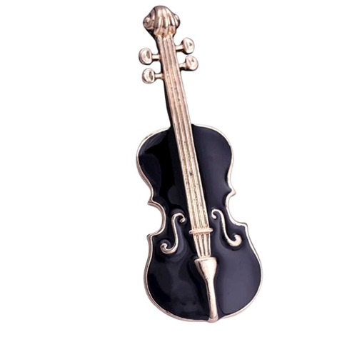 Magnifique 110591GU Elegant Black Cello Pin