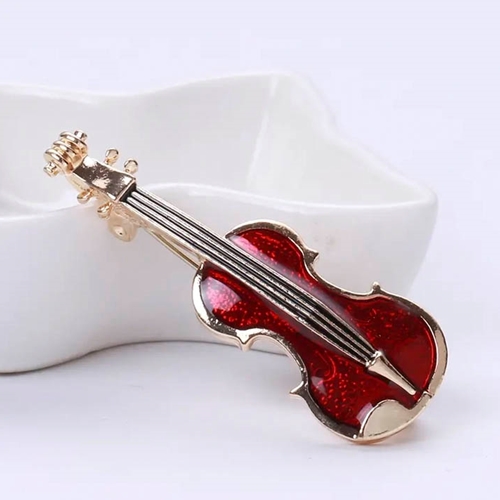 Magnifique 111811 Vintage Violin Brooch Pin Elegant Musical Jewelry