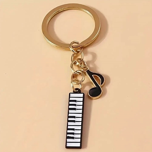 Magnifique AZ120197 Keyboard Enamel Keychain - Perfect for Music Lovers