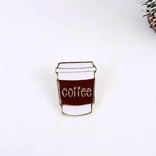 Magnifique O9J5K2C8L4 Coffee Cup Enamel Pin