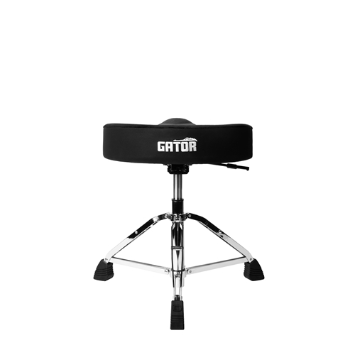 Gator GP-DTH-ASD-BK Black Drum Throne Saddle Seat with Air Ride Height Adjustment