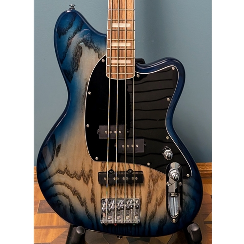 Used Ibanez Talman Bass Standard 4-String Electric Bass Guitar, Cosmic Blue Starburst