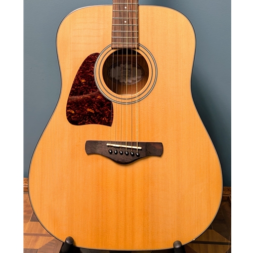 Used Ibanez AW400L-NTG Left-Handed Solid Top Acoustic Guitar