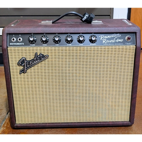 Used Fender Limited Edition Princeton Reverb Guitar Amp, Bordeaux