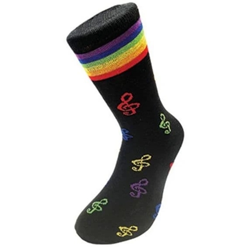 Music Gift SOC10 Rainbow Treble Clef Socks