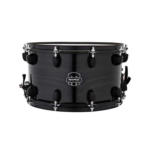 Mapex MPNMP4800BMB 14"X8" Maple/Poplar Hybrid Shell Snare Drum, Trans Midnight Black