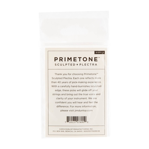 Dunlop 515P130 1.3mm Primetone Semi Round Smooth Pick 3-Pack