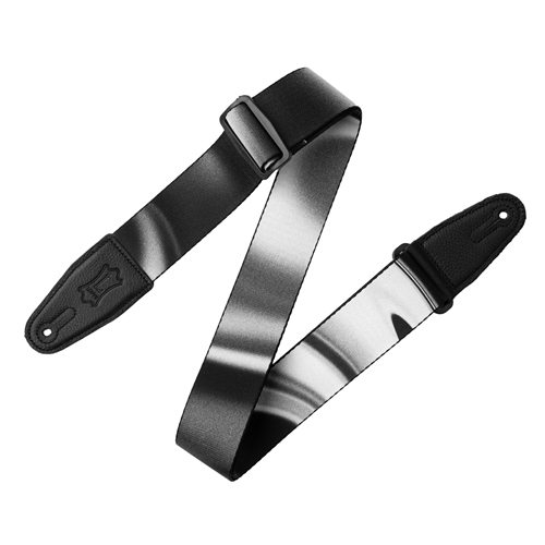 Levy's MP2CG-004 Cyber Gradient Guitar Strap - Black and Silver