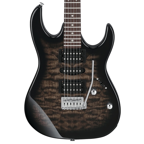 Ibanez GRX70QATKS GRX70QA Gio Electric Guitar, Transparent Black Sunburst